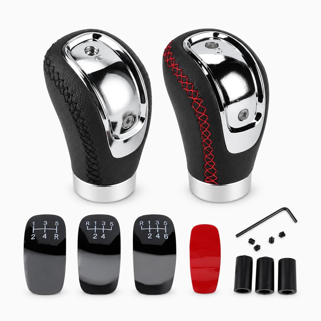 Pommeau de vitesse sport adapté à la paume, revêtement cuir confortable pour passages de vitesse