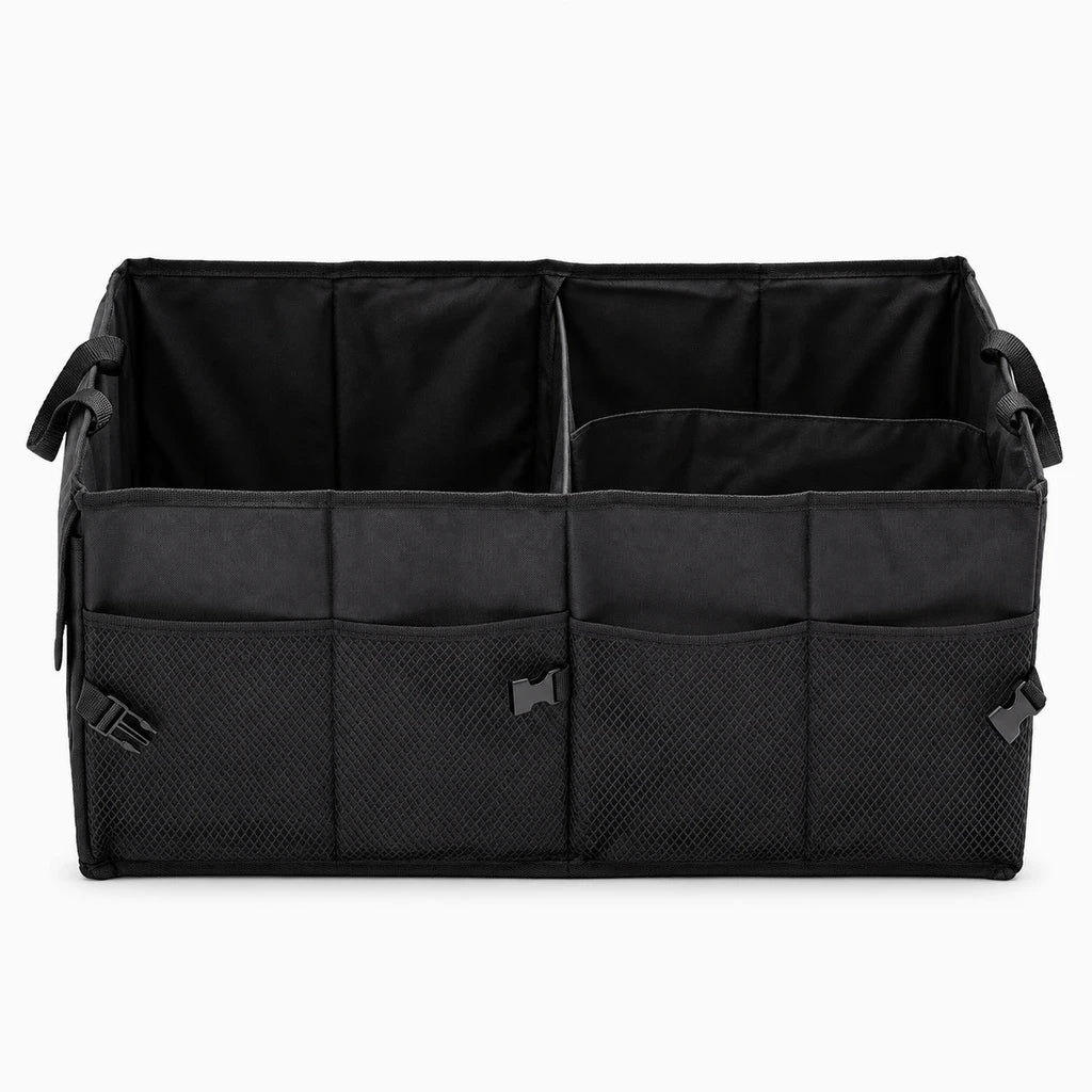 Rangement pour coffre voiture compact replié prêt à être rangé