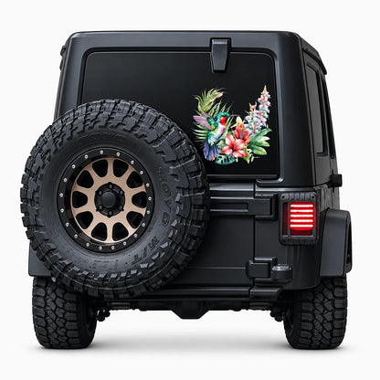 Autocollant sticker humour colibri applicable sur surface lisse pour véhicule ou ordinateur