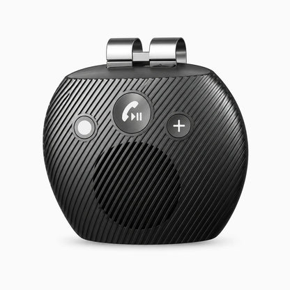 Appareil bluetooth voiture fixé sur pare-soleil avec écran d'affichage numérique