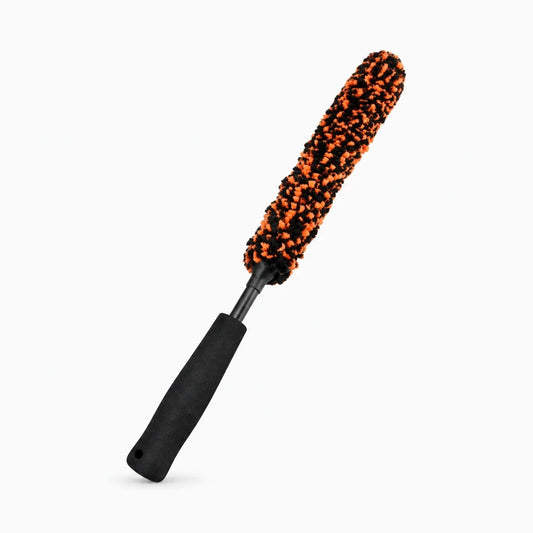 Brosse voiture pliable en microfibre avec tête souple pour nettoyer les jantes sans traces