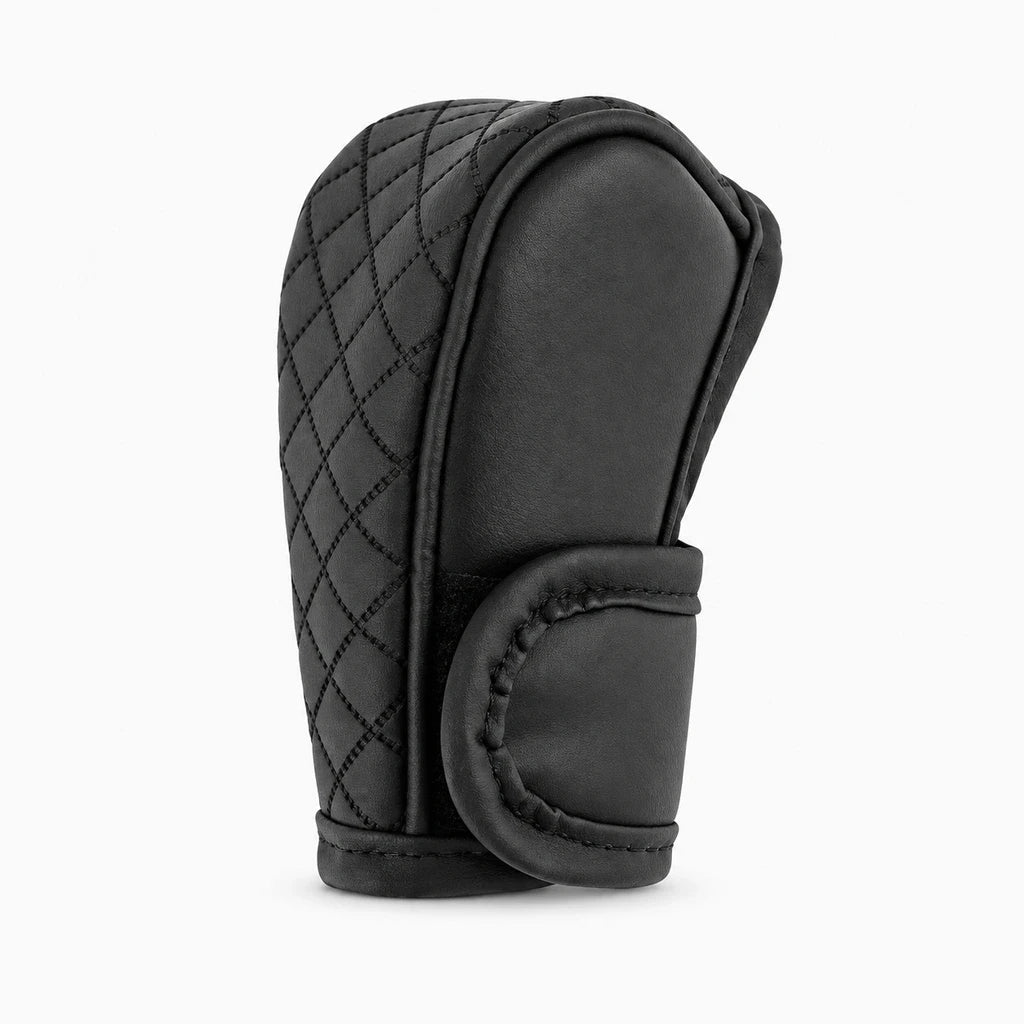 Protection de pommeau habillant le levier avec matière PU noire, compatible pommeaux standards
