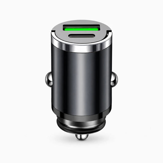 Adaptateur chargeur rapide voiture noir compact pour prise allume-cigare