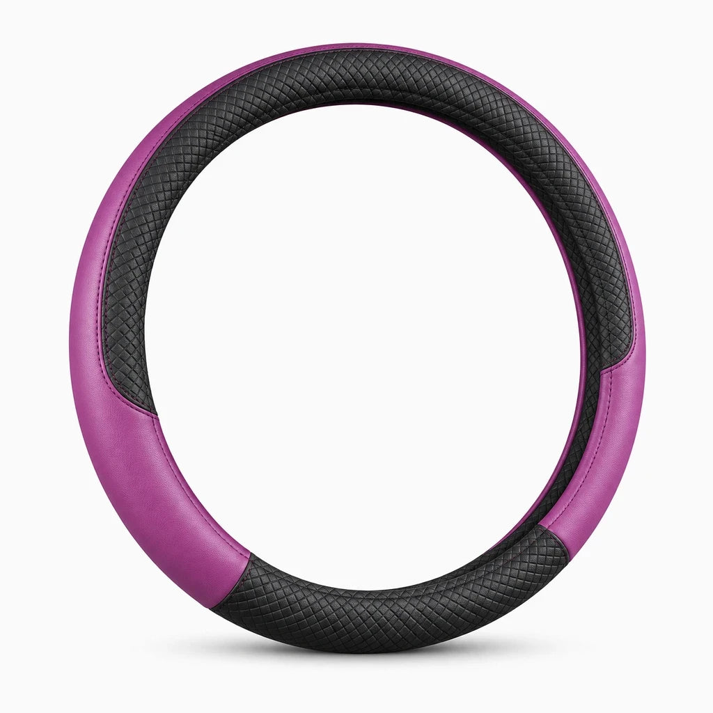 Couvre volant cuir noir avec surface antidérapante pour meilleure prise en main