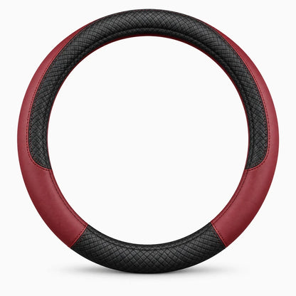 Couvre volant cuir bordeaux offrant confort et grip pendant la conduite