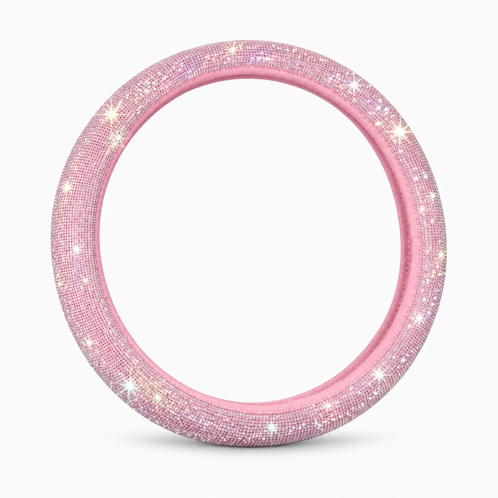 Installation simple du couvre volant rose scintillant sans montage complexe