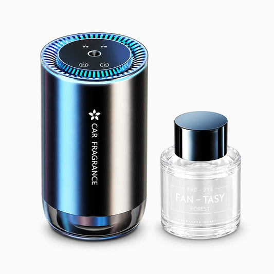 Diffuseur parfum voiture avec flacon 50 ml et lumière LED étoile pour habitacle