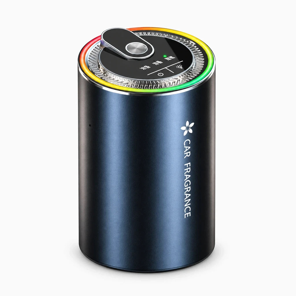 Flacon diffuseur parfum voiture avec sélection univers olfactifs forêt océan cologne