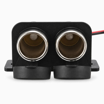 Adaptateur prise allume cigare double permettant de charger deux accessoires simultanément