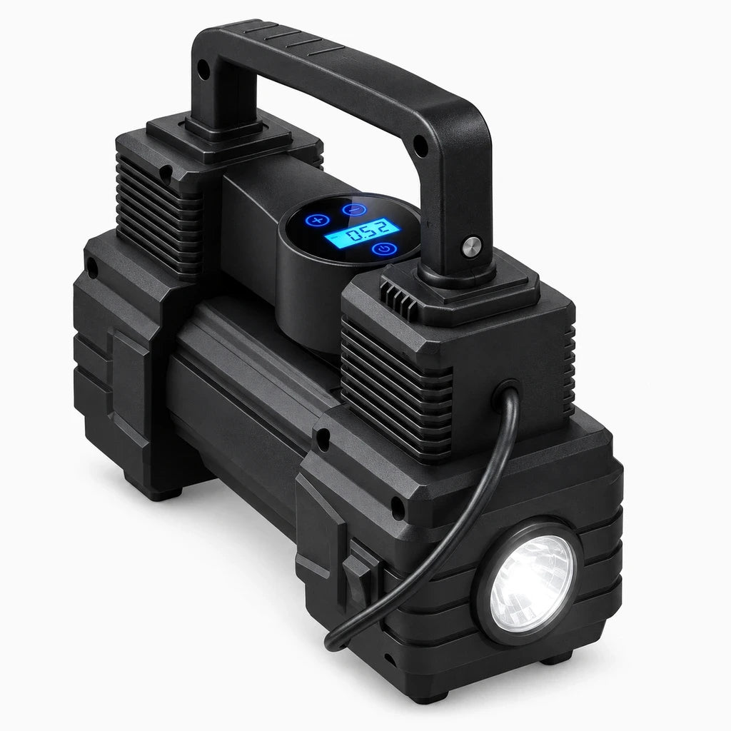 Outil de gonflage pneu voiture compact avec manomètre numérique intégré