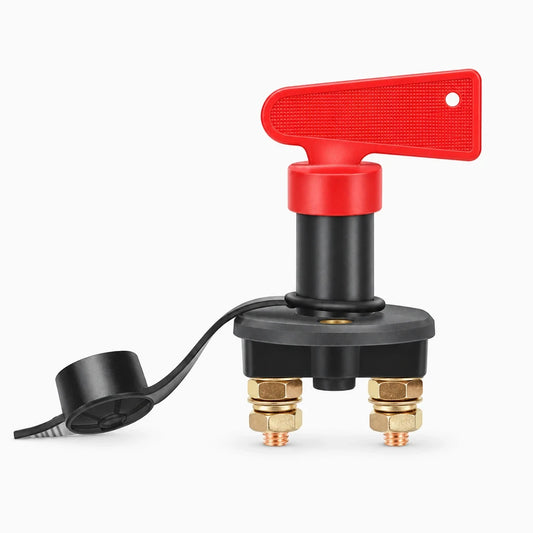 Interrupteur pour voiture noir avec clé amovible, vue de face du boîtier compact