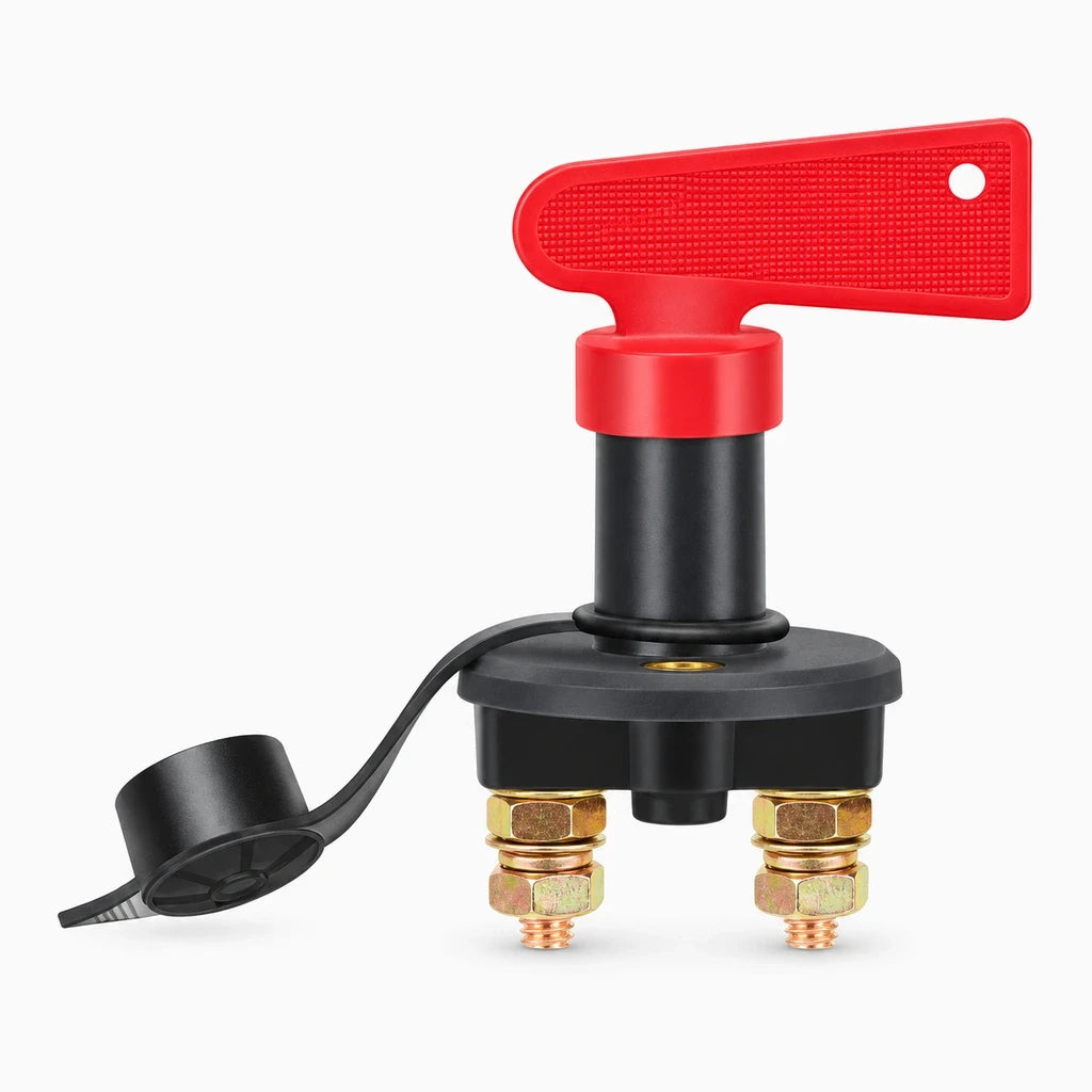 Coupe-circuit automobile fixé sur pôle de batterie, isolation d'alimentation en une rotation