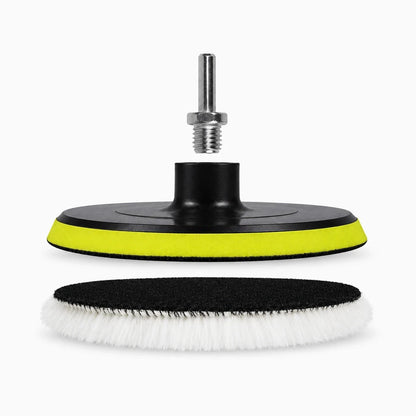 Accessoires de polissage pour voiture avec disques et tampons adaptés aux petites et grandes surfaces