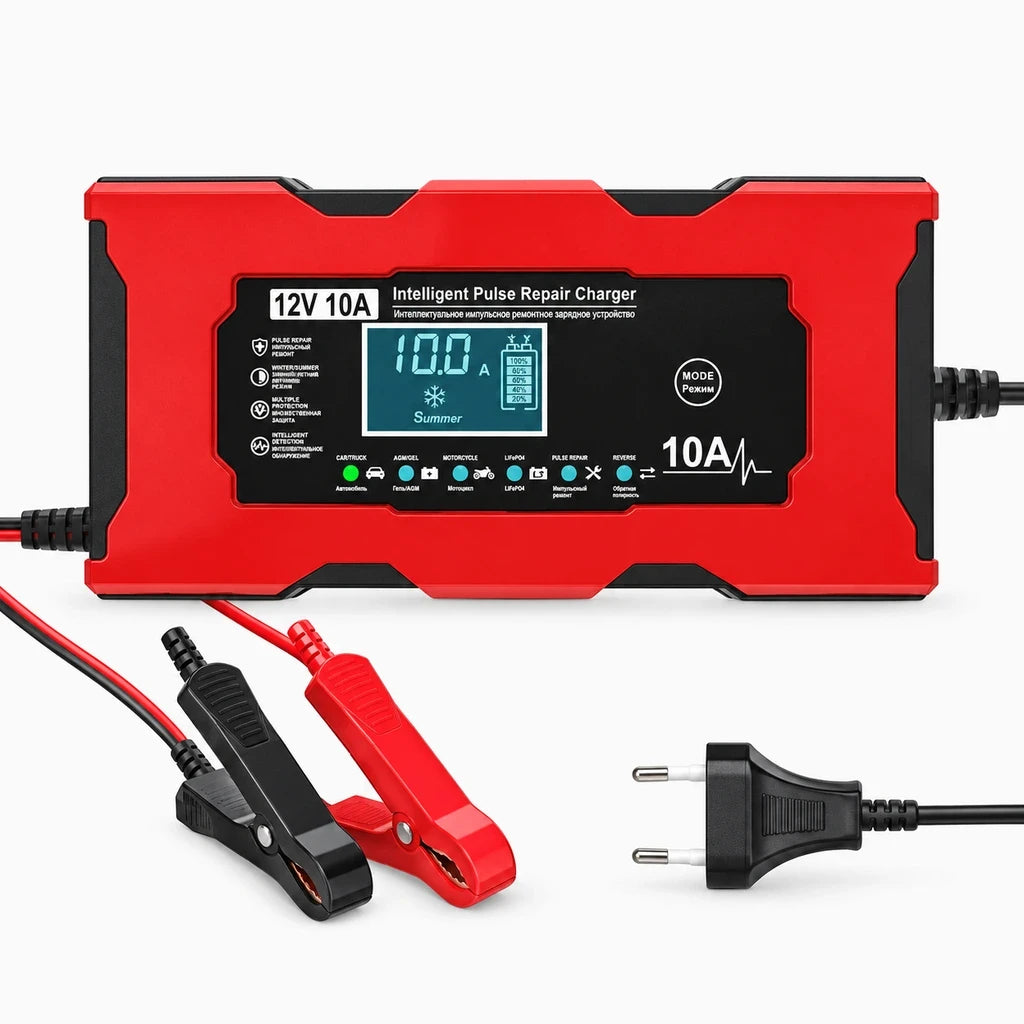 Chargeur maintien de charge batterie voiture avec sortie 12V 10A et fiche EU