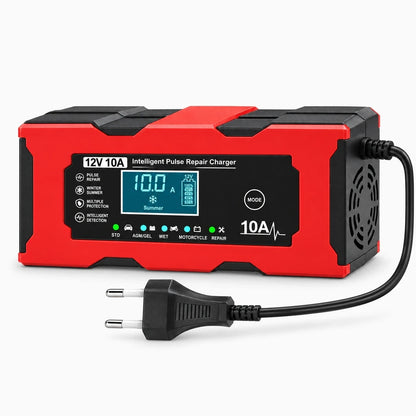 Maintien de charge batterie automobile avec affichage et connecteurs de sécurité