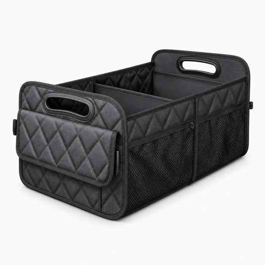 Organisateur coffre voiture avec 6 poches en polyester imperméable pour ranger outils et accessoires