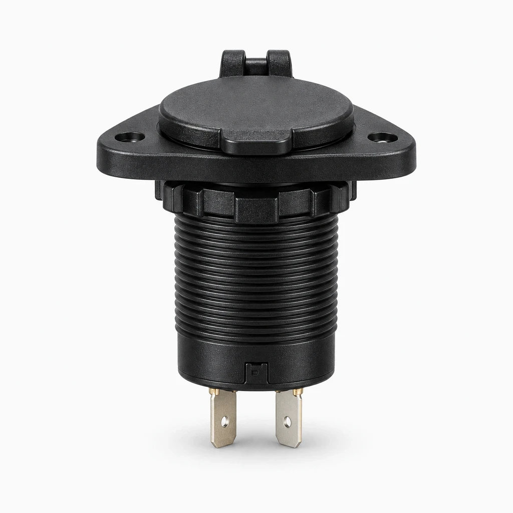 Prise 12v allume cigare rouge avec câble de raccordement, adaptée aux petits appareils électriques