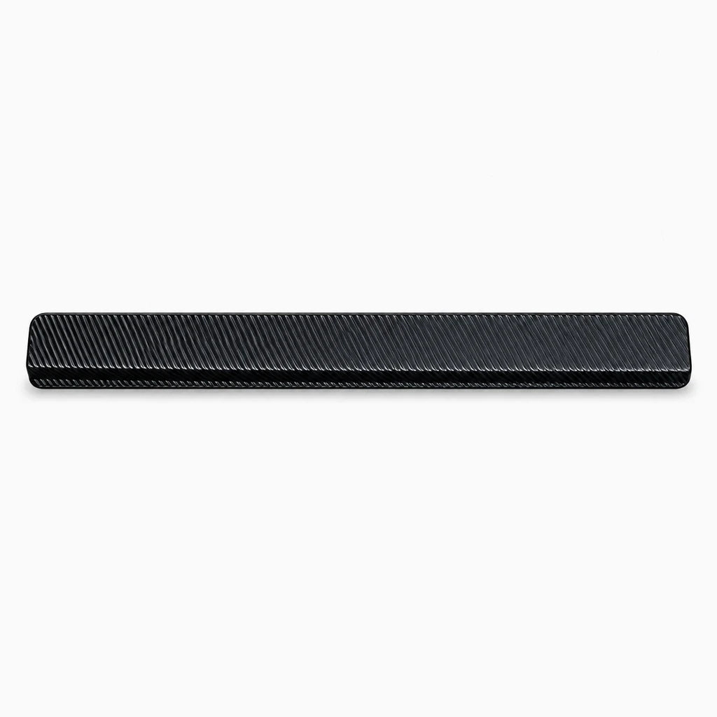 Protection de seuil de porte voiture en fibre de carbone noir mat avec relief 3D