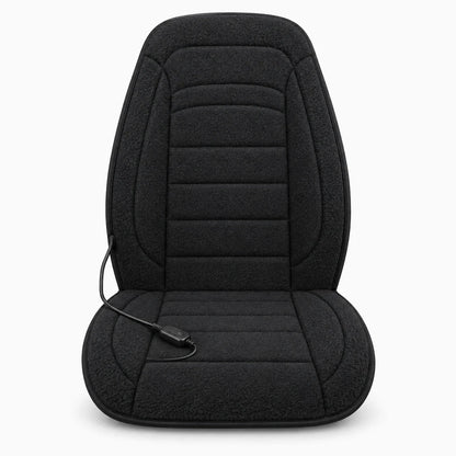 Personne assise confortablement avec sièges chauffants activés par temps froid