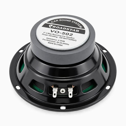 Haut-parleur coaxial automobile noir monté sur tableau de bord véhicule