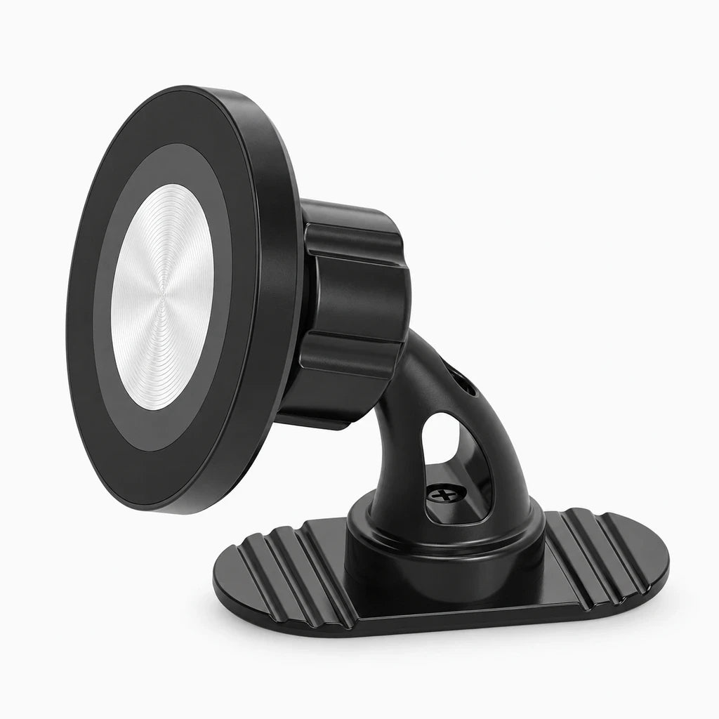 Aimant de support telephone voiture maintenant un smartphone en mode portrait