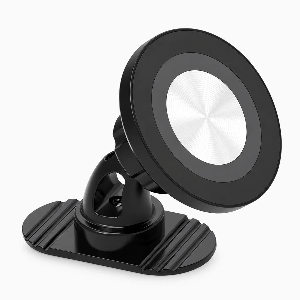 Fixation magnétique noire pour tableau de bord, compatible avec étuis magnétisés
