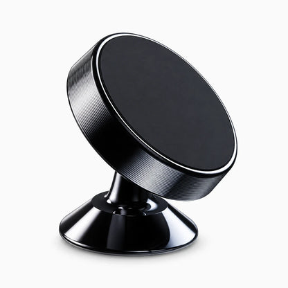 Téléphone maintenu par système magnétique sur support voiture noir, ajustement ergonomique