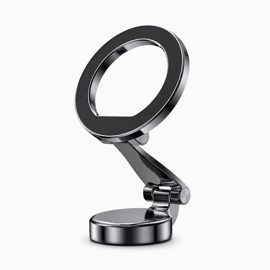 Support téléphone voiture magsafe avec fixation magnétique noire sur tableau de bord