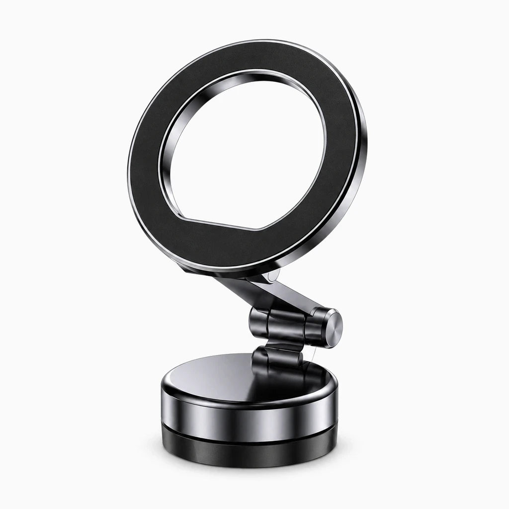 Support magsafe automobile à finition noire, compatible charge magnétique smartphone