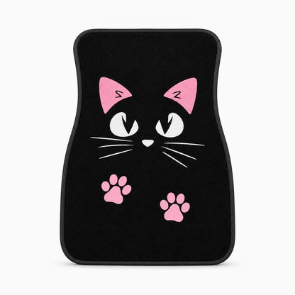 Quatre tapis de sol synthétique noir anti-salissure adaptables à la majorité des véhicules