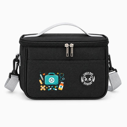 Trousse de secours voiture rouge avec compartiments de rangement pour pansements et médicaments