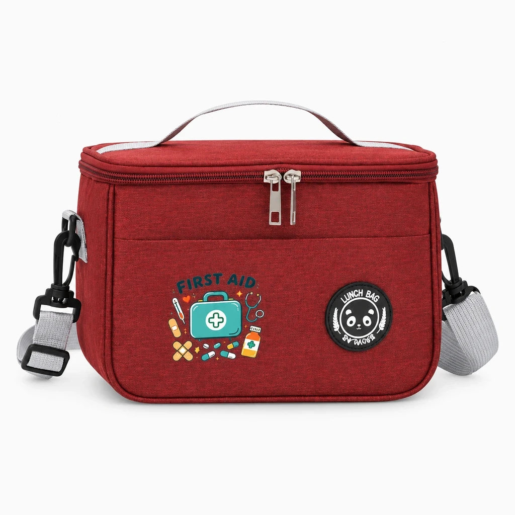 Trousse médicale portable avec fermeture à glissière et poignée de transport pour déplacements