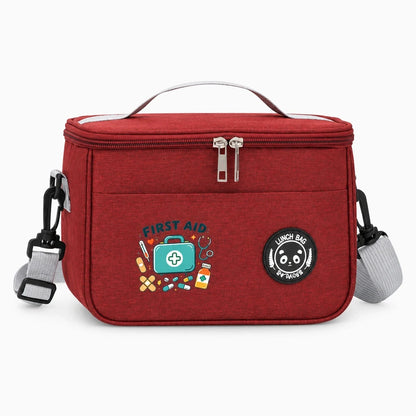 Trousse médicale portable avec fermeture à glissière et poignée de transport pour déplacements